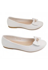 Balerinki buty komunijne białe 2 Duchamps