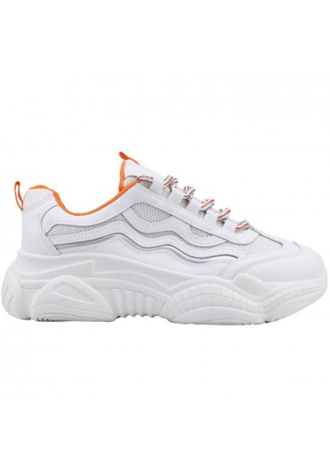 Sneakersy buty sportowe biało pomarańczowe Ovidio