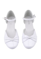 Buty komunijne balerinki białe 2 Cadogan Buty komunijne balerinki białe 2 Cadogan