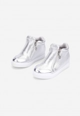 Sneakersy srebrne-3 Peraza