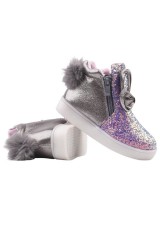 Sneakersy dziewczęce srebrne 4 Potwa Sneakersy dziewczęce srebrne 4 Potwa